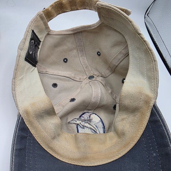 Ouray Sportswear Dolphin Lanai Hat Adjustable Tan Gray Cotton Baseball Cap - Picture 7 of 9